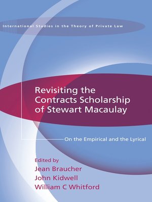 cover image of Revisiting the Contracts Scholarship of Stewart Macaulay